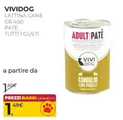 Arcaplanet Vividog adult pate coniglio con piselli offerta