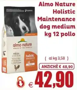 Elite Pet Almo Nature Holistic Maintenance dog medium pollo offerta