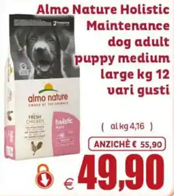 Elite Pet Almo Nature Holistic Maintenance dog adult puppy medium offerta