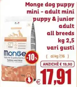 Elite Pet Monge dog puppy mini - adult mini puppy & junior adult all breeds offerta