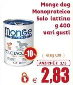 Elite Pet Monge dog Monoproteico offerta
