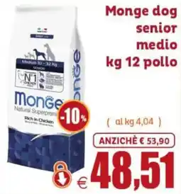 Elite Pet Monge dog senior medio pollo offerta