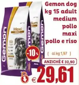 Elite Pet Gemon dog adult medium pollo maxi pollo e riso offerta