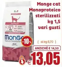 Elite Pet Monge cat Monoproteico sterilizzati offerta
