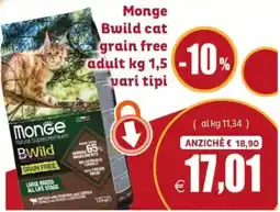 Elite Pet Monge BWild cat grain free offerta