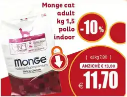 Elite Pet Monge cat adult pollo indoor offerta