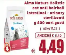 Elite Pet Almo Nature Holistic cat anti hairball intestinal - urinary sterilizzati offerta