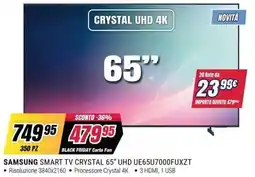 Trony Samsung Smart TV Crystal 65" offerta