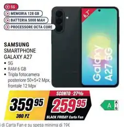 Trony Samsung Smartphone Galaxy A27 offerta