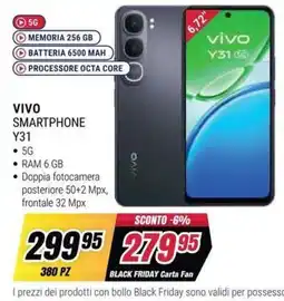 Trony Vivo Smartphone Y31 offerta