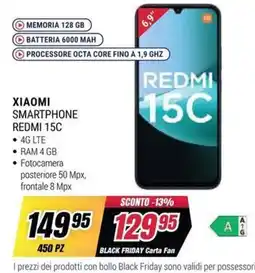 Trony Xiaomi Smartphone Redmi 15C offerta