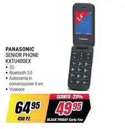 Trony Panasonic Senior Phone KXTU400EX offerta
