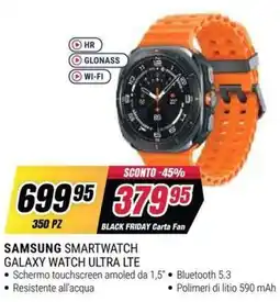Trony Samsung Smartwatch Galaxy Watch Ultra LTE offerta