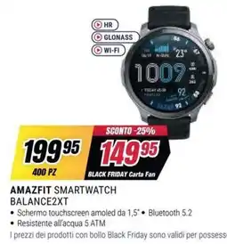 Trony Amazfit smartwatch balance2xt offerta