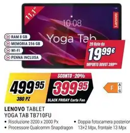Trony Lenovo Tablet Yoga Tab TB710FU offerta
