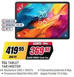 Trony TCL TABLET TAB14NXTGR offerta
