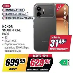 Trony Honor Smartphone H600 offerta