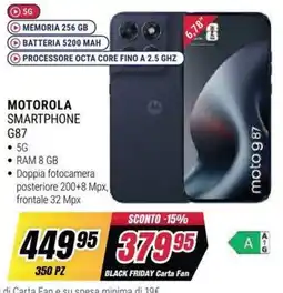 Trony Motorola Smartphone G87 offerta
