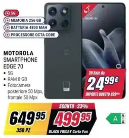 Trony Motorola Smartphone Edge 70 offerta