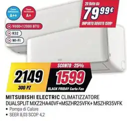 Trony Mitsubishi Electric climatizzatore offerta