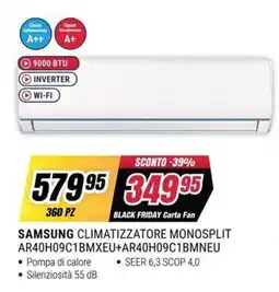 Trony Samsung climatizzatore monosplit offerta