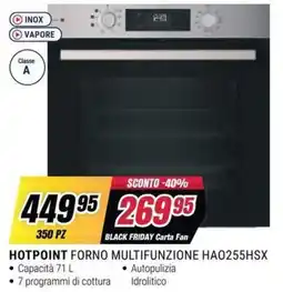 Trony Hotpoint forno multifunzione hao255hsx offerta
