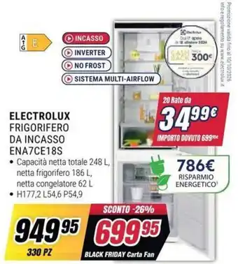 Electrolux frigorifero da incasso