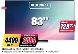 Trony LG SMART TV OLED EVO 83" UHD 83C54LA offerta