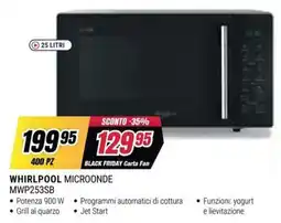 Trony Whirlpool microonde MWP253SB offerta