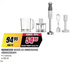 Trony Kenwood mixer ad immersione HBM40306WH offerta