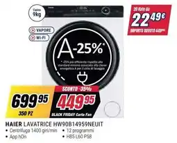 Trony Haier lavatrice HW90B14959NEUIT offerta