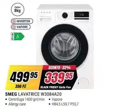 Trony SMEG lavatrice W3084A20 offerta
