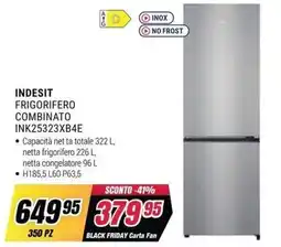 Trony Indesit frigorifero combinato offerta