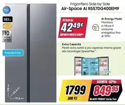 Trony Samsung Frigorifero Side by Side Air-Space AI offerta
