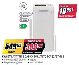 Trony Candy lavatrice carica dall'alto offerta