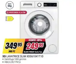 Trony Xd lavatrice slim offerta