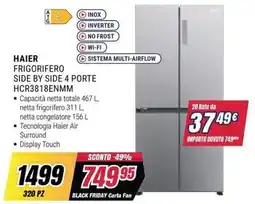 Trony Haier frigorifero side by side 4 porte offerta