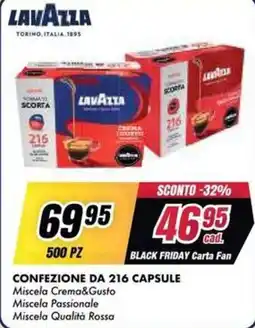 Trony Lavazza Confezione da 216 capsule offerta