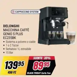 Trony Delonghi macchina caffè genio s plus offerta