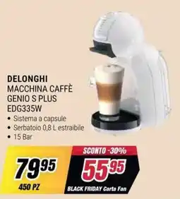 Trony Delonghi macchina caffè genio s plus offerta