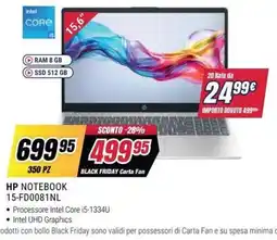 Trony HP NOTEBOOK 15-FD0081NL offerta
