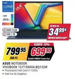 Trony ASUS NOTEBOOK VIVOBOK 15 offerta