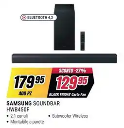 Trony Samsung Soundbar HWB450F offerta