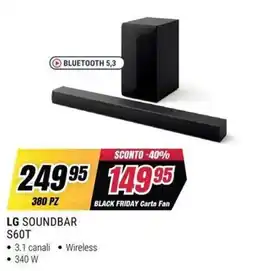 Trony LG Soundbar S60T offerta