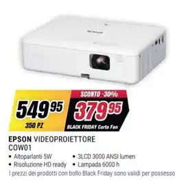 Trony Epson Videoproiettore Cow01 offerta