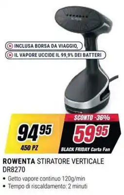 Trony Rowenta stiratore verticale DR8270 offerta