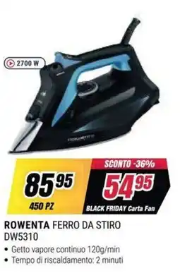 Trony Rowenta ferro da stiro DW5310 offerta
