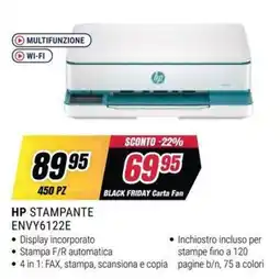 Trony HP STAMPANTE ENVY6122E offerta