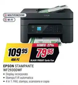 Trony Epson stampante WF2930DWF offerta