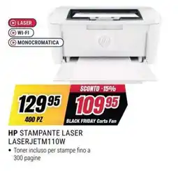 Trony HP Stampante Laser LaserJetM110W offerta